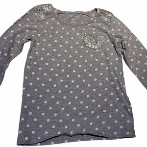 Jillian’s closet girls 3T long sleeve grey shirt